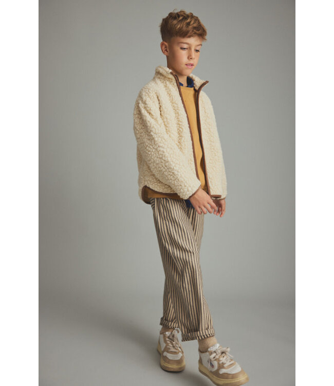 Striped soft twill pants
