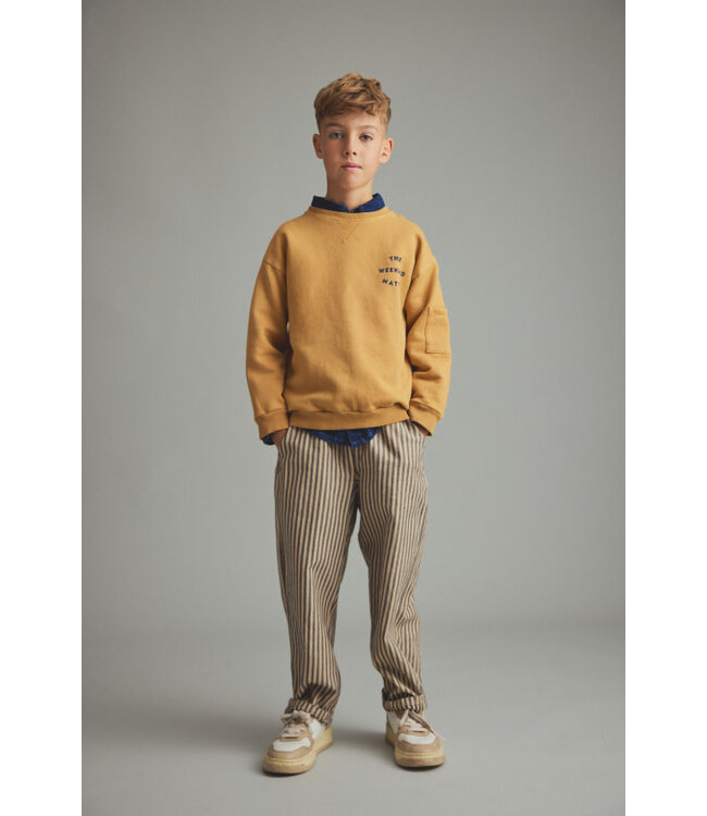 Striped soft twill pants