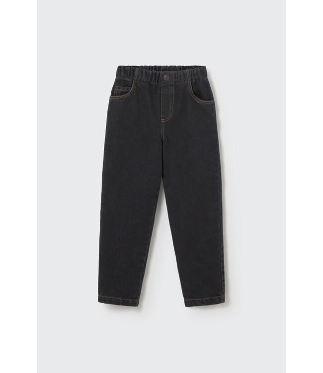 Washed color denim pants