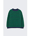Light tricot knit striped sweater