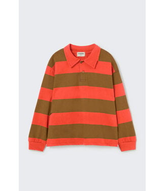 Cozmo Rugby striped jersey polo shirt