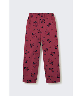 Cozmo Cross stitch floral twill pants