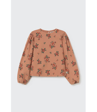 Cozmo Cross stitch floral flannel blouse