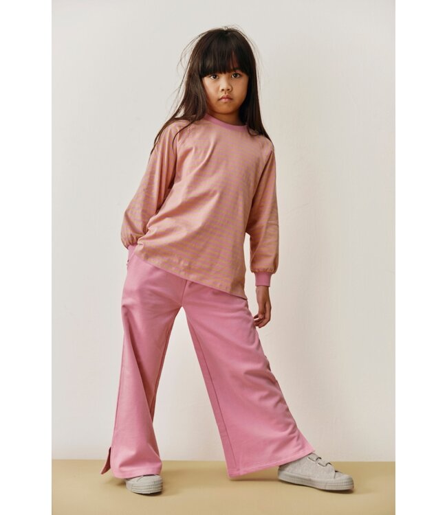 Straight Pants with Slit | Bubblegum