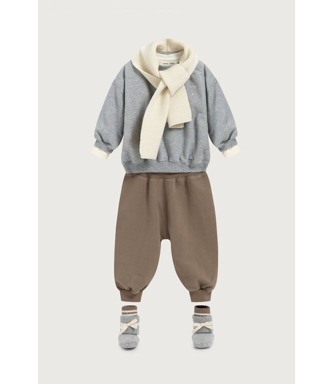 Baby Dropped Shoulder Sweater | Gray Melange
