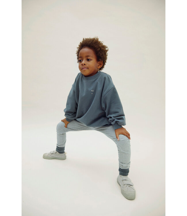 Dropped Shoulder Sweater | Blue Gray
