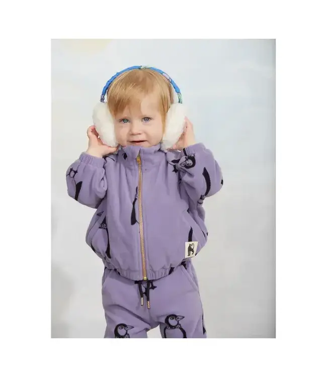 Penguin aop fleece jacket | Purple