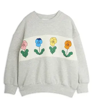 Mini Rodini Violas panel sweatshirt | Grey Melange