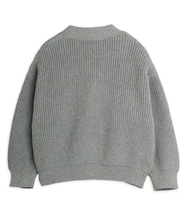 Ritzratz patch knitted cardigan | Grey Melange