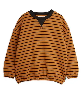 Mini Rodini Striped aop sweatshirt | Brown