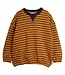 Striped aop sweatshirt | Brown