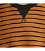 Striped aop sweatshirt | Brown