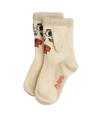 Mini Rodini Rabbit 1-pack ear socks | Off-white