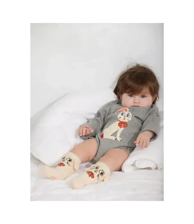 Rabbit 1-pack ear socks | Off-white