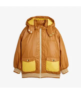 Mini Rodini New hooded puffer | Beige