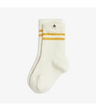 Mini Rodini Wool rib 1-pack socks | Off-white
