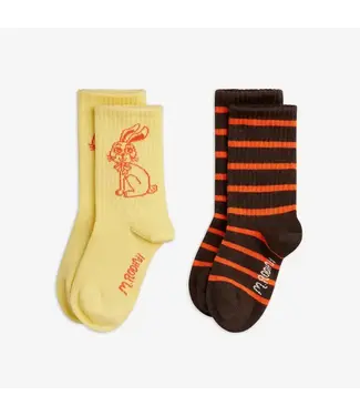 Mini Rodini Rabbit 2-pack socks | Multi