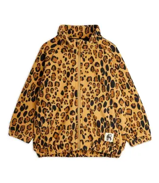 Mini Rodini Leopard fleece jacket | Beige