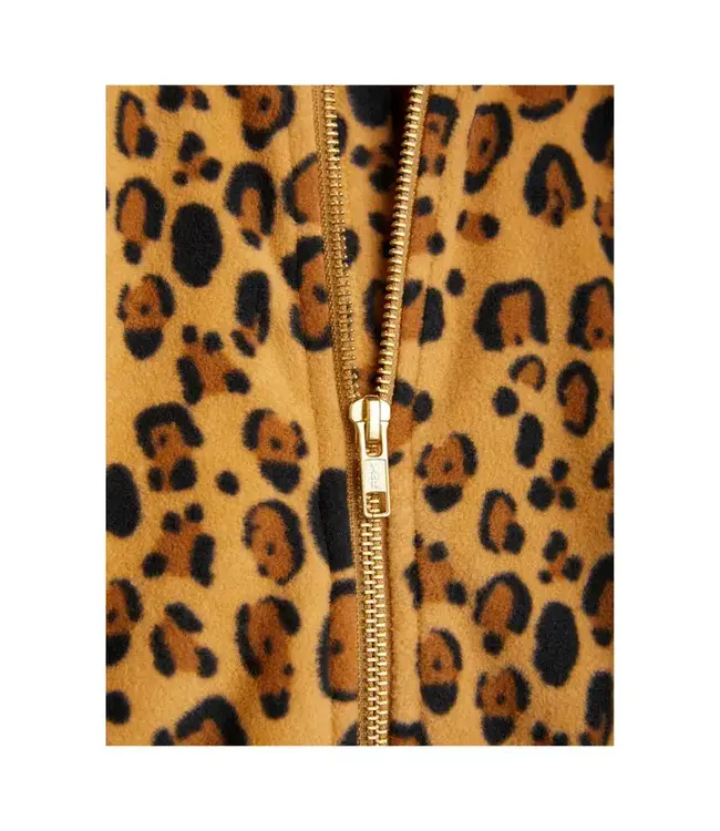Leopard fleece jacket | Beige