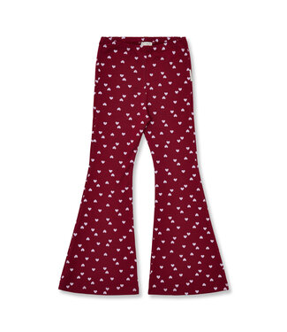 Petit Blush Bowie Flared Pants | Hearts AOP