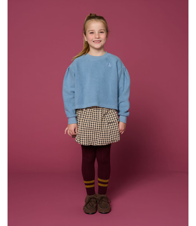 Cargo Ballon Skirt | Check Beige/Blue