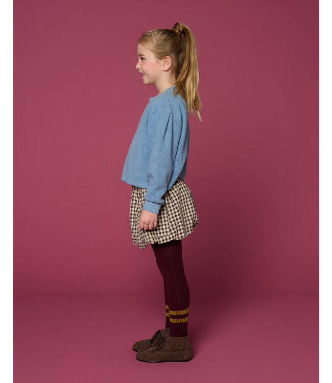 Cargo Ballon Skirt | Check Beige/Blue