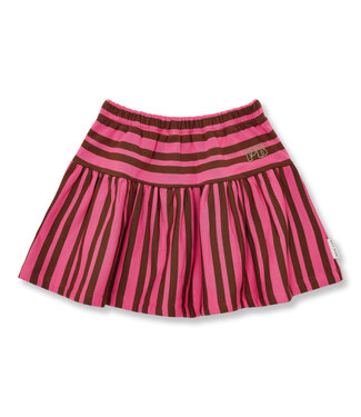 Petit Blush Mini Ruffle Skirt | Stripe Pink/Brown