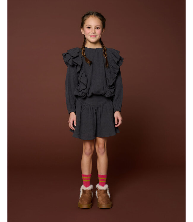 Romantic Mini Skirt | Dark Grey
