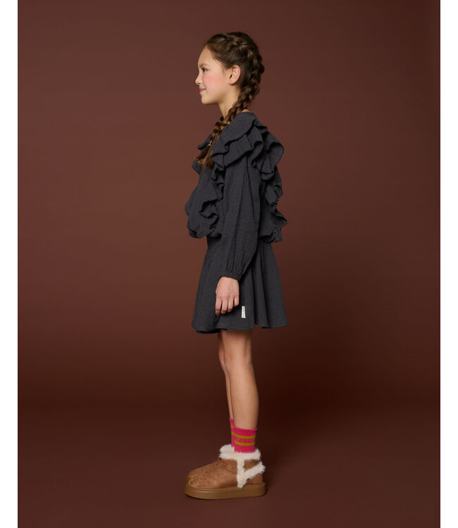 Romantic Mini Skirt | Dark Grey