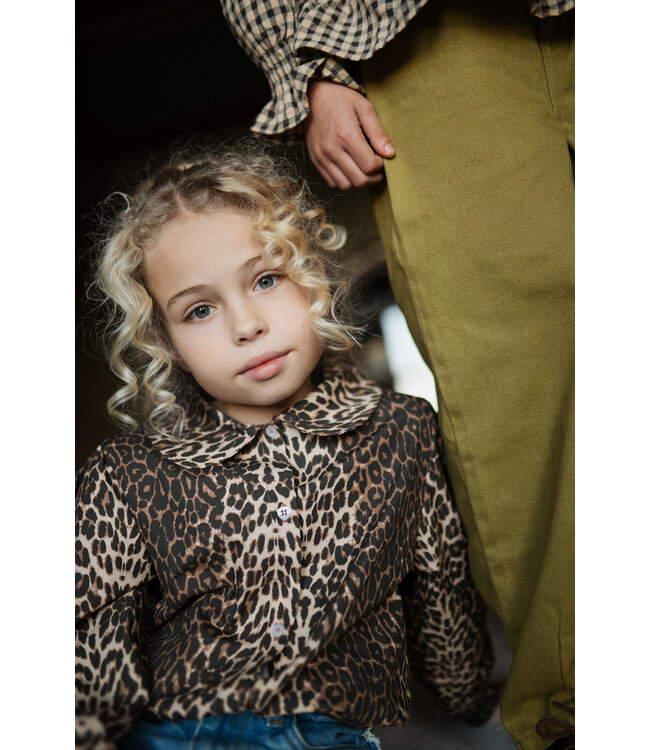 Collar Blouse | Leopard AOP
