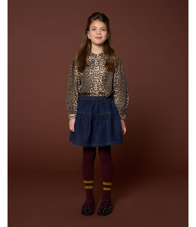 Collar Blouse | Leopard AOP