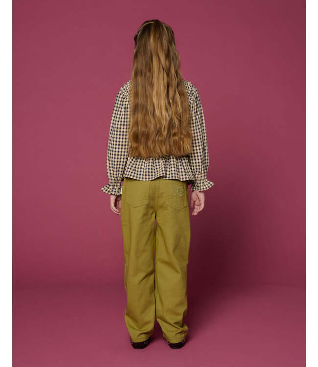 Flow Blouse  | Check Beige/Blue