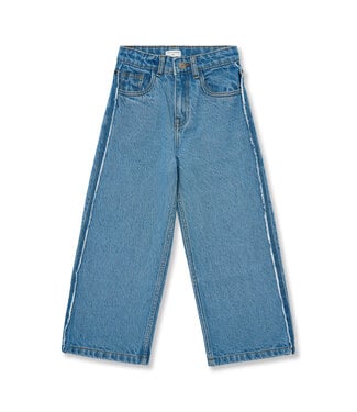Petit Blush Wide leg Jeans | Mid Blue