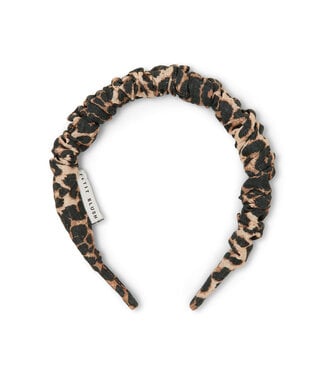 Petit Blush Smocked Headband | Leopard AOP