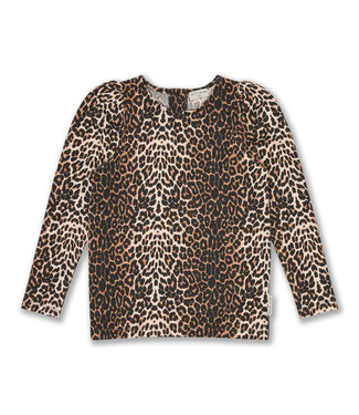 Petit Blush Puff Sleeve Top | Leopard AOP