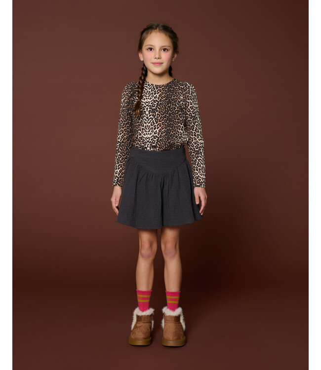 Puff Sleeve Top | Leopard AOP