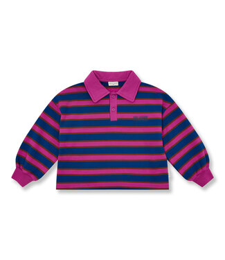 Petit Blush Polo Sweater | Stripe