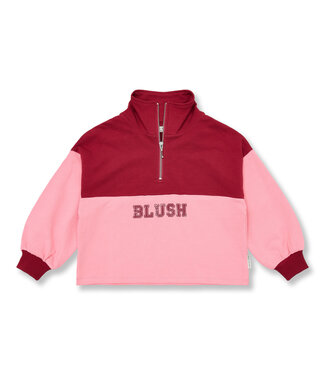 Petit Blush Zipper Sweater Blush | Color Block