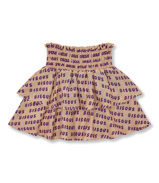 Petit Blush Mini Smock Skirt Bisous | Cork/Purple