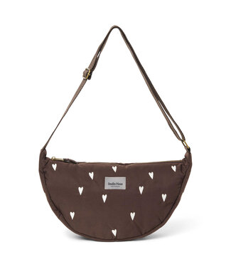 Studio Noos Puffy Adult Fanny Pack Brown hearts
