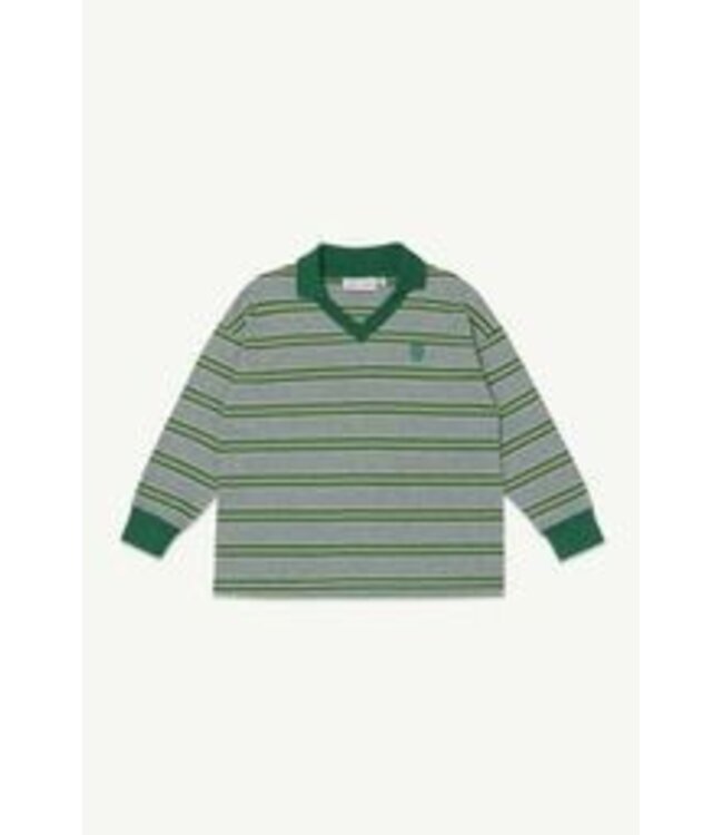 athletic top | Grey Melange Stripe Jersey