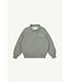 polo sweatshirt | Grey melange fleece