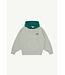 hooded sweatshirt | Light grey melange fleece