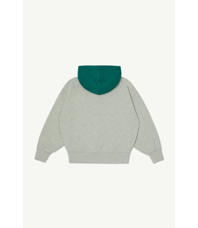 hooded sweatshirt | Light grey melange fleece