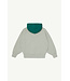 hooded sweatshirt | Light grey melange fleece