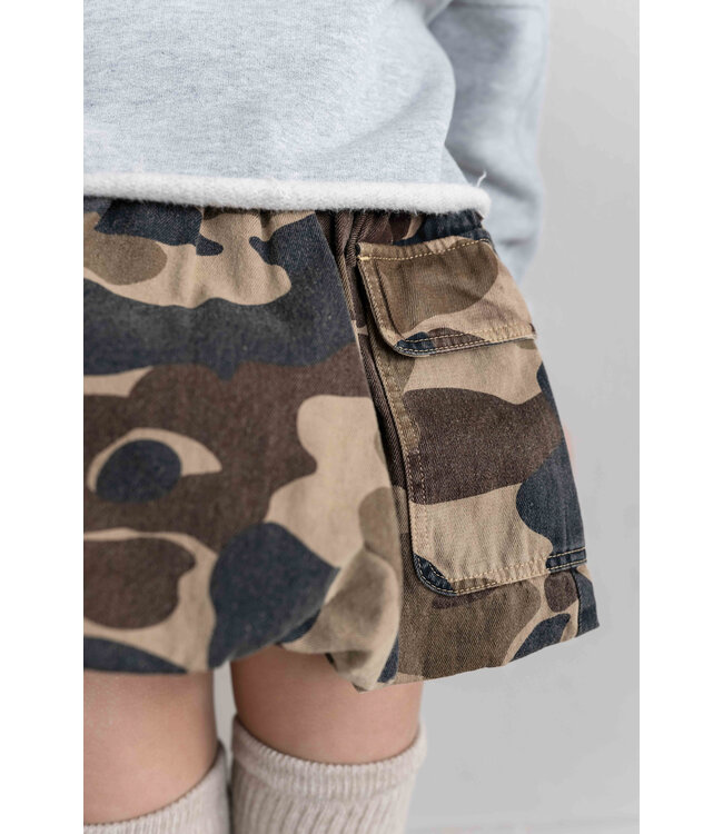 Betty Cargo Skirt | Caramel Brown Camouflage