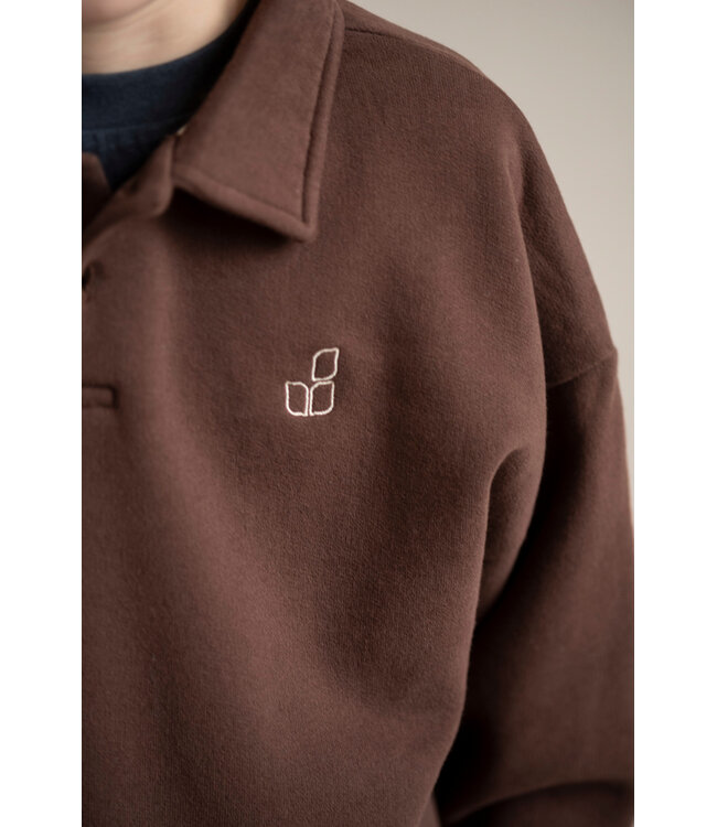 Cameron Polo Sweater | Fondant Brown