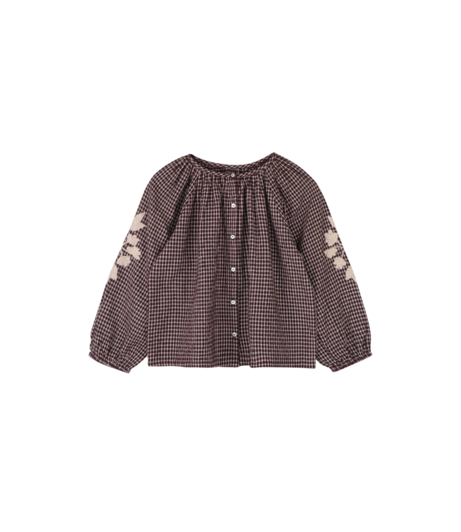 Coco Blouse | Cherry Bordeaux Vintage Rose