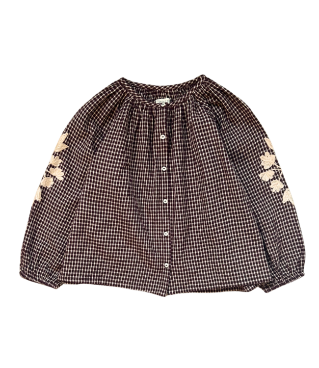Coco Blouse | Cherry Bordeaux Vintage Rose