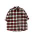 Harper Oversized Shirt | Ivory Off Black Red Check